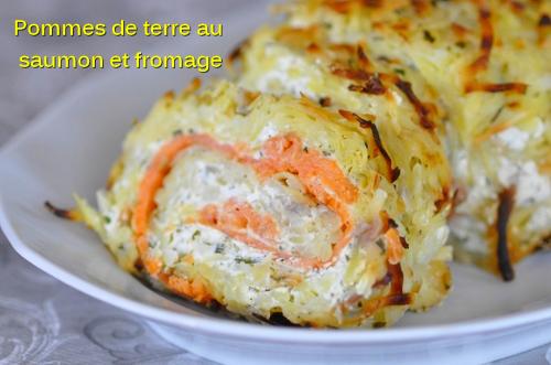 Pommes de terre au saumon et fromage