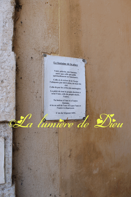 Notre-Dame de Laghet, la fontaine