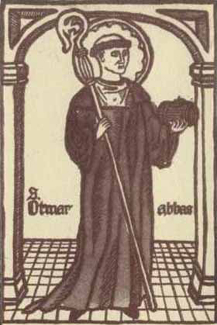 Saint Otmar, Abbé de Saint-Gall en Suisse († 759)