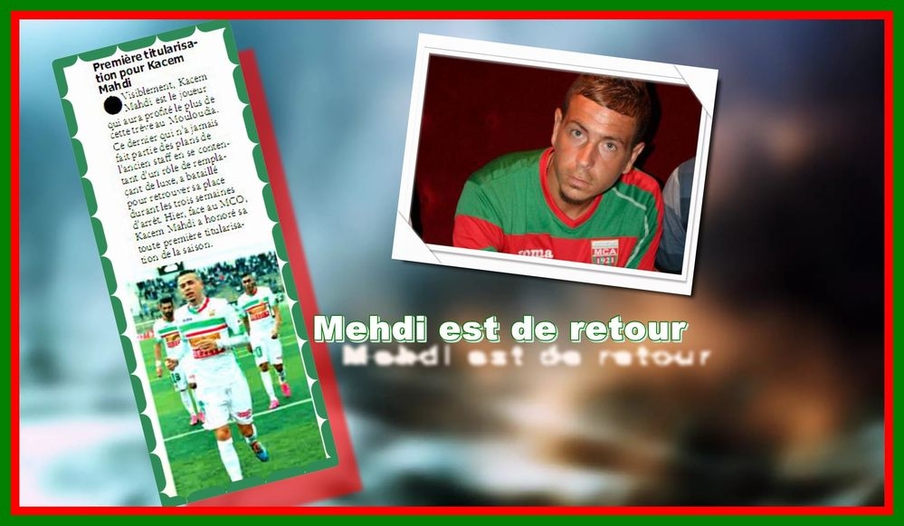 Kacem Mehdi est de retour