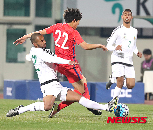 Vendredi 25.3.2016 à Seoul Amical U23 Corée du Sud-EN 2-0