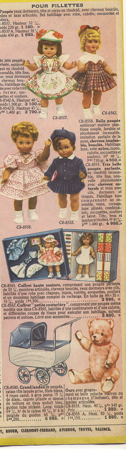 Les petites filles de france dans les catalogues