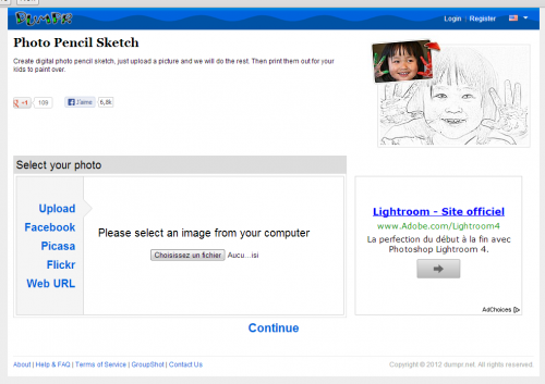 Pour transformer une photographie en coloriage