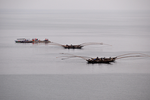 Lac Kivu - sortie des pêcheurs