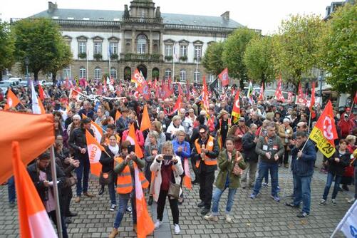 Près de 950 personnes ont répondu à l'appel à la grève lancé par la fonction publique, ce mardi 10 octobre.