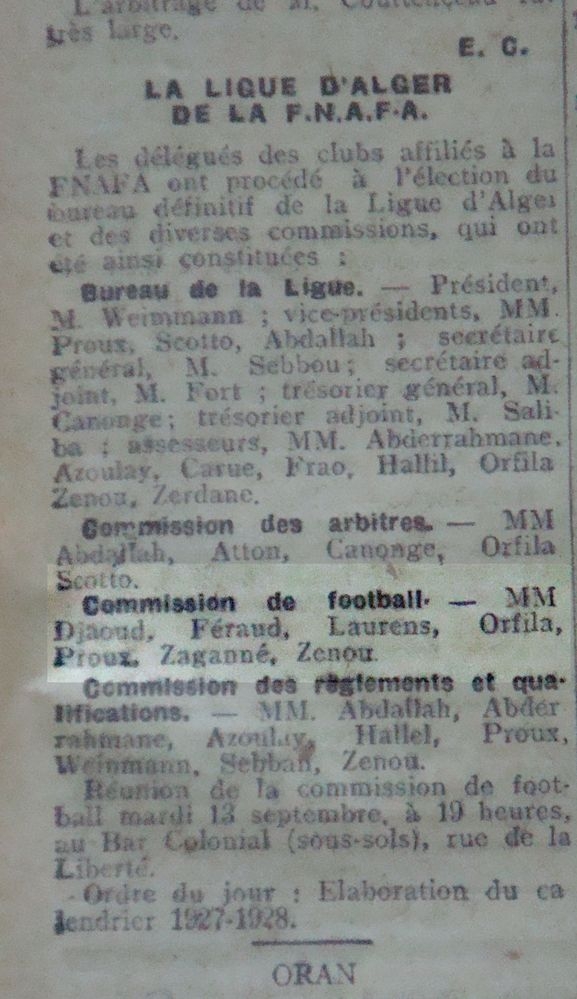 DJAOUD AHMED MEMBRE DE COMMISSION DE FOOTBALL de la ligue de FNAFNA