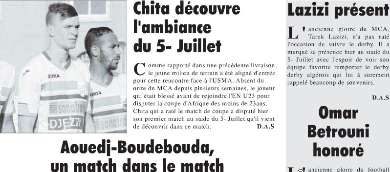 Mardi 22.12.2015 mise à jour USMA-MCA 0-0