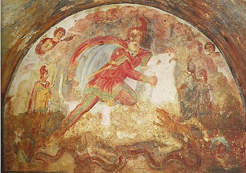 Mithraeum de Capoue Mithra Tauroctone vres 160 après J.C.