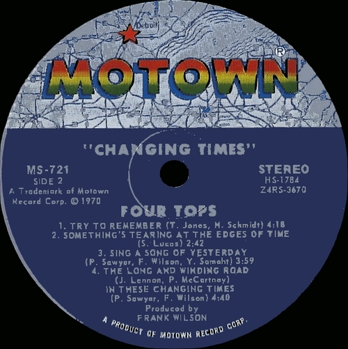 The Four Tops : Album " Changing Times " Motown Records MS 721 [ US ]