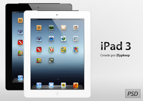 Apple iPad 3 PSD by Zlypkorp