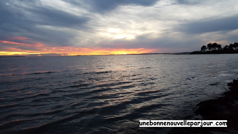 Coucher de soleil du 26 novembre, sur le Bassin d'Arcachon...
