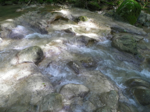 La cascade de la Brive en été