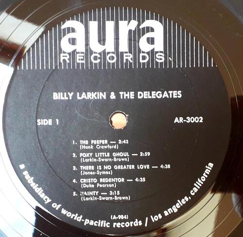 BILLY LARKIN & THE DELEGATES "PIGMY" AURA RECORDS AR 3002 © 1964