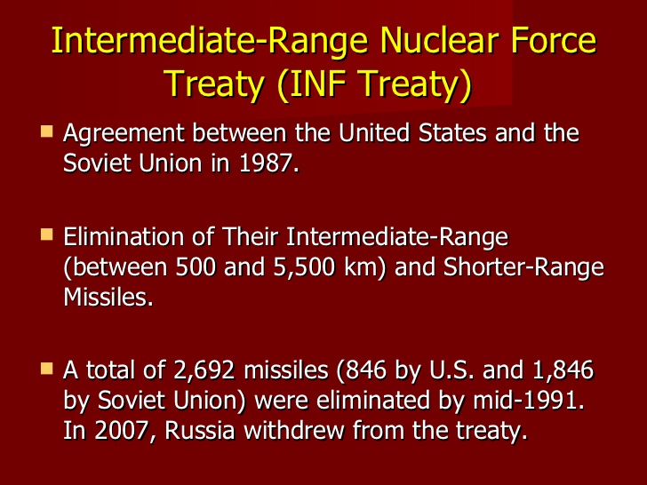 Les États-Unis se retirent d’un traité signé avec l’URSS