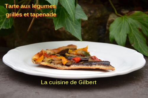 Tarte aux légumes grillés et tapenade