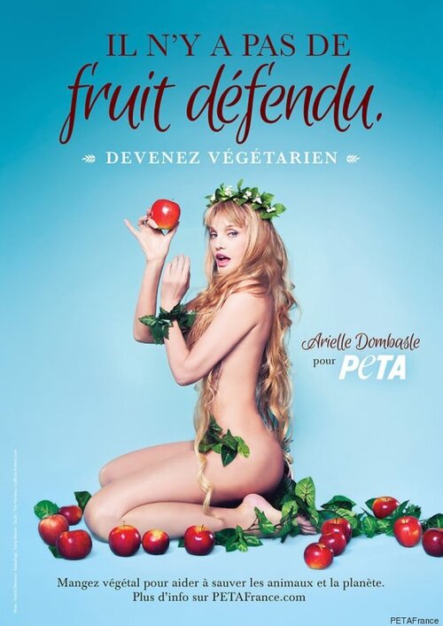 Arielle Dombasle nue pour la campagne de la PETA
