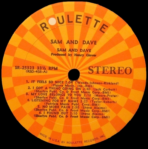 Sam & Dave : Album " Sam & Dave " Roulette Records 25323 [ US ]