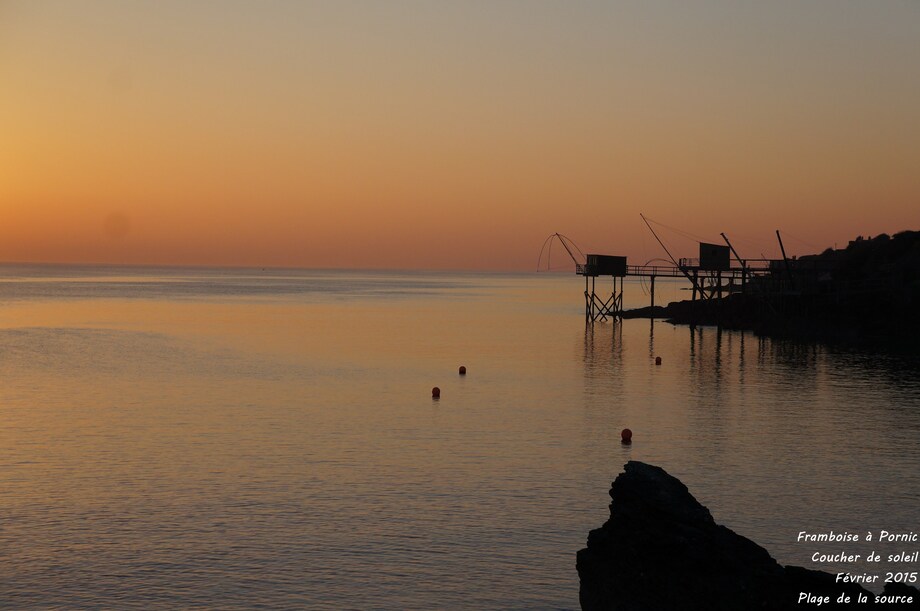 Coucher de soleil sur Pornic février 2015