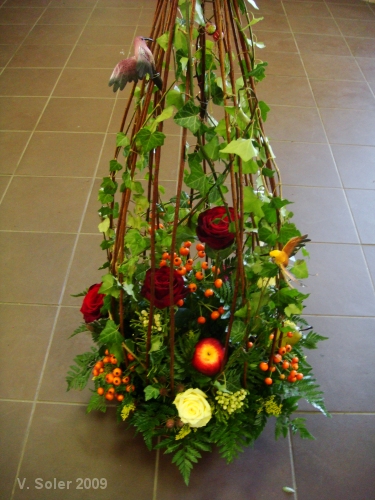 Fleurs en cage