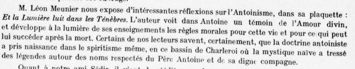 Léon Meunier, Et la lumière luit dans les Ténèbres (Revue spirite, novembre 1923)