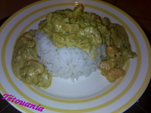 crevettes curry lait coco