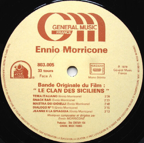 LE CLAN DES SICILIENS - ALAIN DELON BOX OFFICE 1969