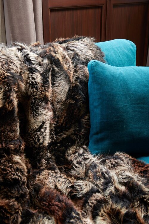 Luxury Real Fur Blankets, Throws and Pillows made with Authentic Toscana Sheep Fur