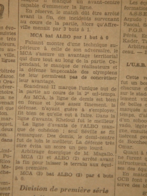 24.11.1929 à Belfort MCA-ALBO 1-0