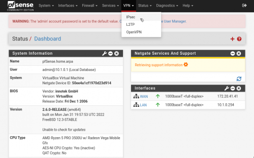 VPN IPsec de site-à-site avec PFSENSE