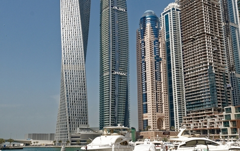 Dubai marina au soleil. Lundi 19/02/2018