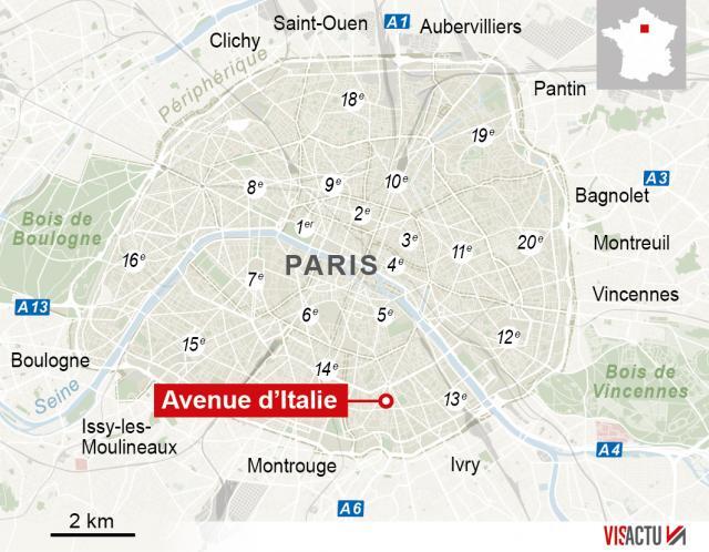 Le suspect a dérobé un véhicule sous la menace d'une arme vers 13 h 00, place d'Italie, dans le sud-est de la capitale.