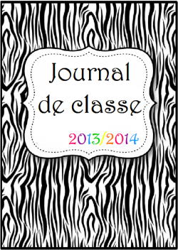 PAGES DE GARDE CAHIER JOURNAL