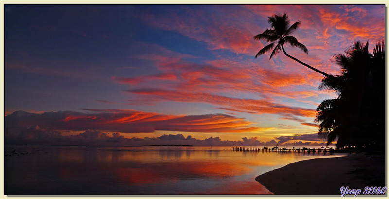 Lever de soleil sur le lagon des Tipaniers - Papetoai - Moorea - Polynésie française