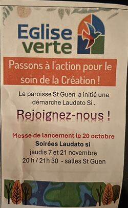 Eglise verte : messe de lancement à 11H