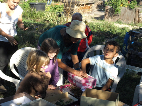 Sortie dans les jardins de l' association VIE.