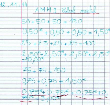 AMM9 La monnaie : Un peu de calcul réfléchi