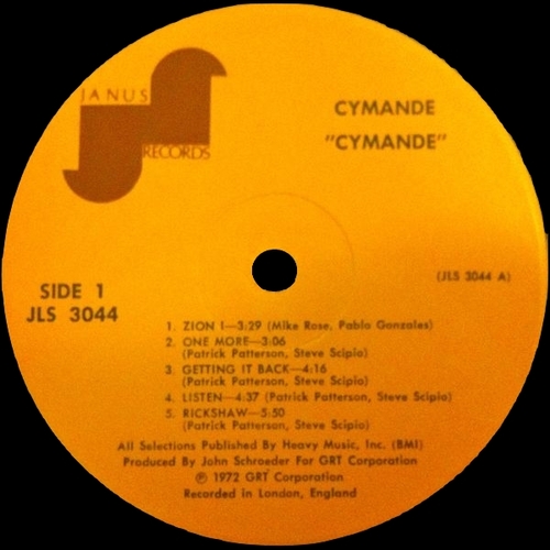 1972 : Album " Cymande " Janus Records JLS 3044 [ US ]