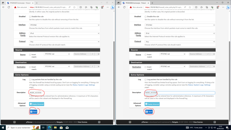 Cluster de Pfsense (VIP CARP)