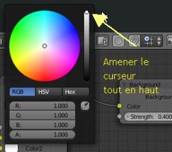 Amener le curseur vertical tout en haut