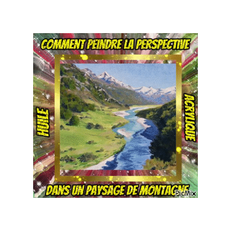 Dessin et peinture - vidéo 3386 : Comment peindre la perspective aérienne ou la profondeur de champ dans un paysage ? - acrylique ou huile.