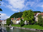 La colline du château et la Ljubljanica