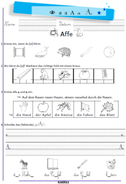 Fiches d'exercices sons - Allemand