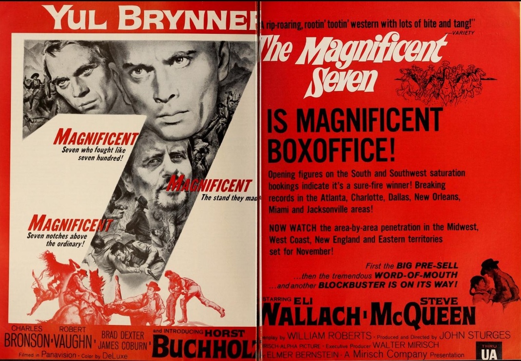 THE MAGNIFICENT SEVEN BOX OFFICE USA 1960