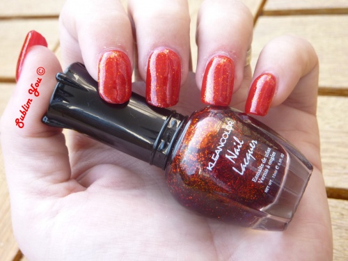 Swatche Kleancolor Chunky Holo Scarlet N°231