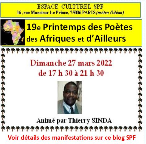 19e Printemps des poètes afrique