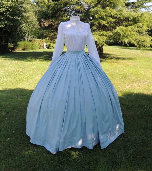 Robe 19ème - crinoline - Inspiration Margaret Hale - Nord et Sud BBC
