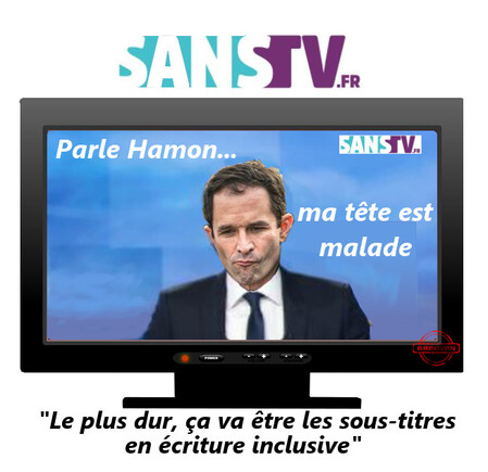 Benoît Hamon parodie chaine tv