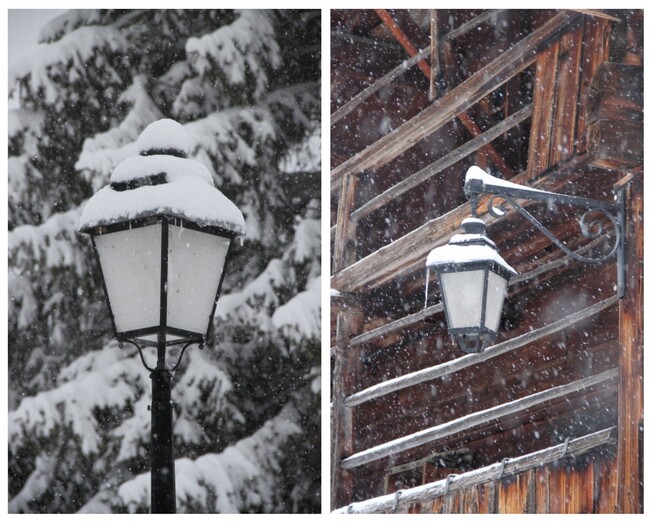 Sous le manteau blanc, au village