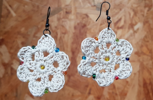 Boucles d oreilles au crochet.