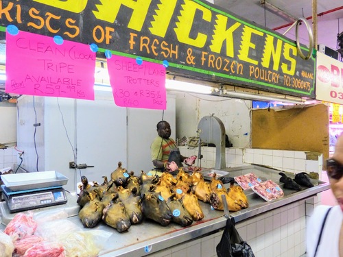 marché couvert de Durban; viande et poisson;